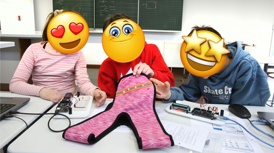 Blinkende Warnweste