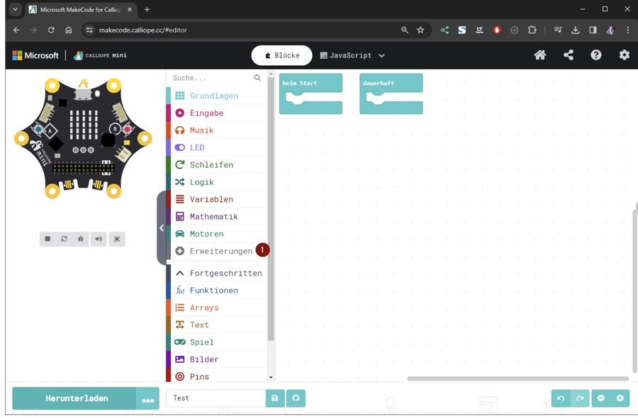 Coding mit dem Calliope