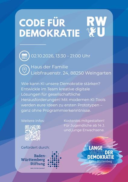 Lange Nacht der Demokratie - Code für Demokratie