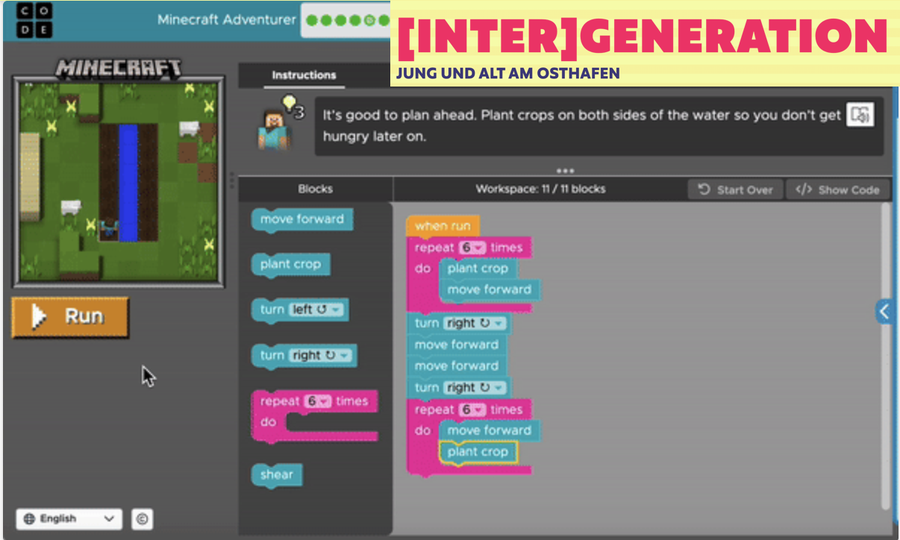 Programmieren lernen mit der Minecraft-"Hour of Code" und Scratch